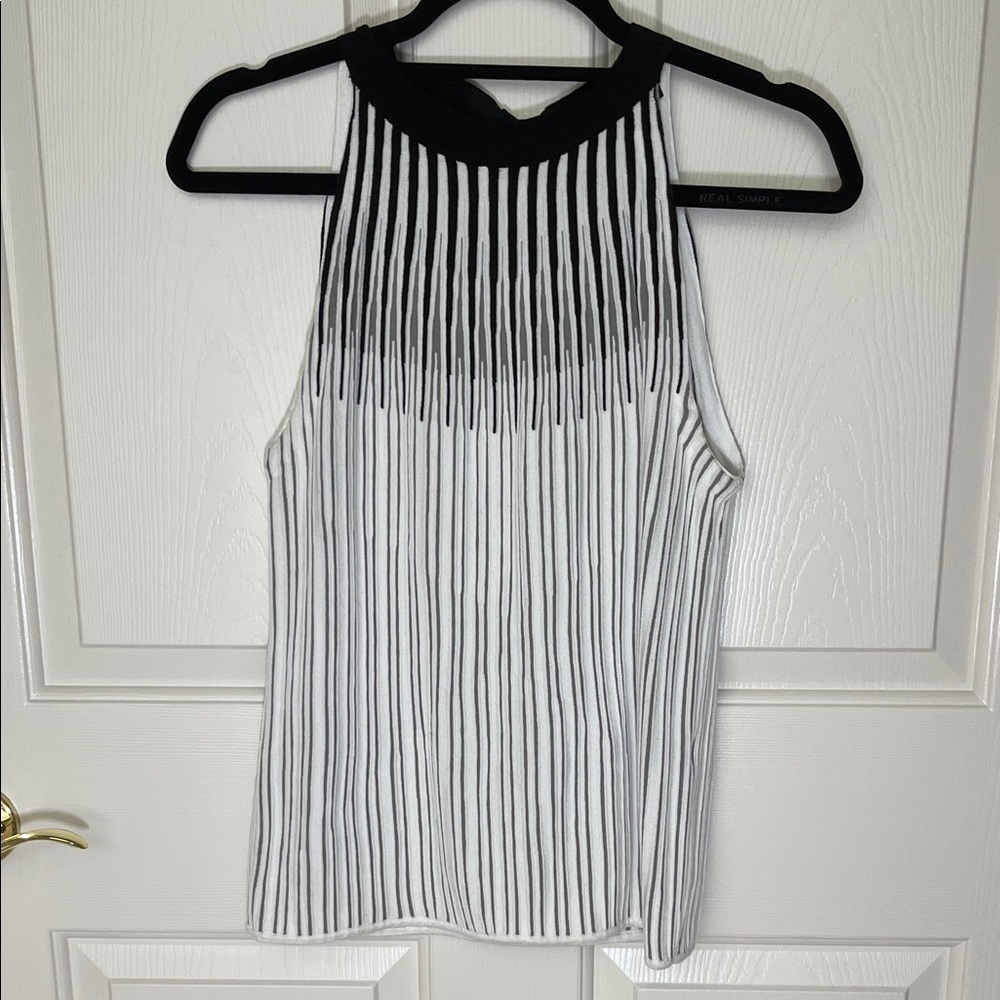 WHBM Black and White Knit Halter Women's Top Size S - Picture 2 of 8